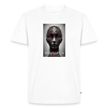 Manipulation Is The Dark Side Of Charism - Men's Premium Organic T-Shirt - white - Front - Nico (187cm)
