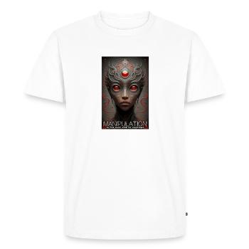 Manipulation Is The Dark Side Of Charism - Men's Premium Organic T-Shirt - white - Front - Nico (187cm)