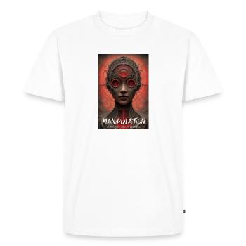 Manipulation Is The Dark Side Of Charism - Men's Premium Organic T-Shirt - white - Front - Nico (187cm)