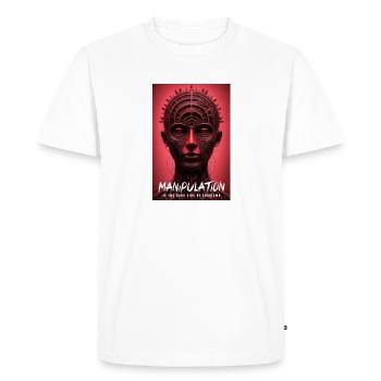 La manipulation est le côté obscur du charisme - T-shirt Premium bio Homme - blanc - Devant - Nico (187cm)