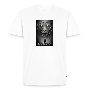 Manipulation Is The Dark Side Of Charism - Men's Premium Organic T-Shirt - white - Front - Nico (187cm)