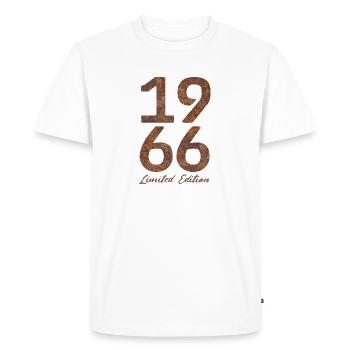 « Millésime 1966 : Édition Limitée au Look Rouille » - T-shirt Premium bio Homme - blanc - Devant - Nico (187cm)