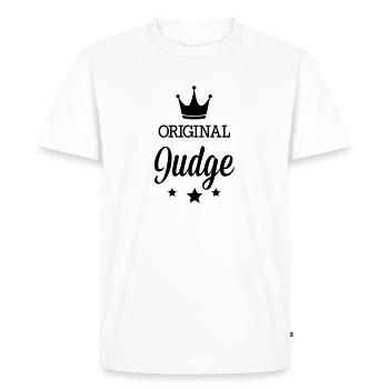 Original 3 étoiles luxe juge - T-shirt Premium bio Homme - blanc - Devant - Nico (187cm)