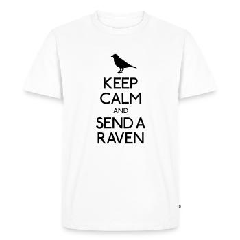 Keep Calm Raven - T-shirt Premium bio Homme - blanc - Devant - Nico (187cm)