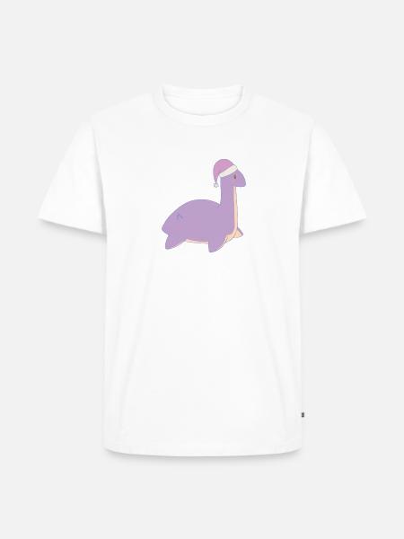 Pastel Dino - Männer Premium Bio T-Shirt - Weiß