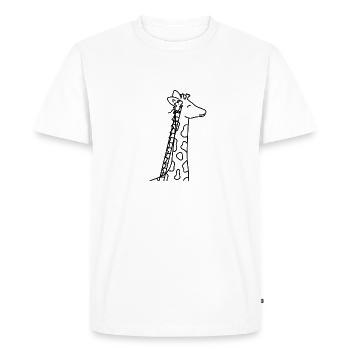 Giraffe and Mouse - Men's Premium Organic T-Shirt - white - Front - Nico (187cm)