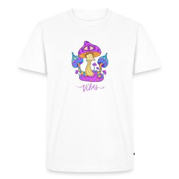 Vibes - Men's Premium Organic T-Shirt - white - Front - Nico (187cm)