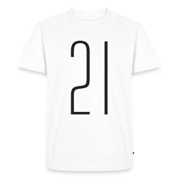 21 - T-shirt Premium bio Homme - blanc - Devant - Nico (187cm)