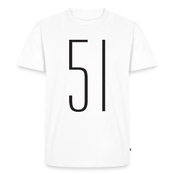 51 - T-shirt Premium bio Homme - blanc - Devant - Nico (187cm)