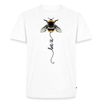 Bourdon abeille - T-shirt Premium bio Homme - blanc - Devant - Nico (187cm)