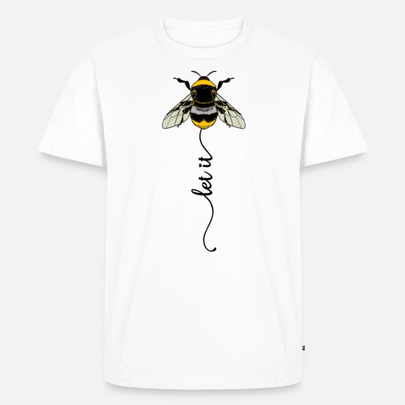 Biene Hummel - Männer Premium Bio T-Shirt - Weiß