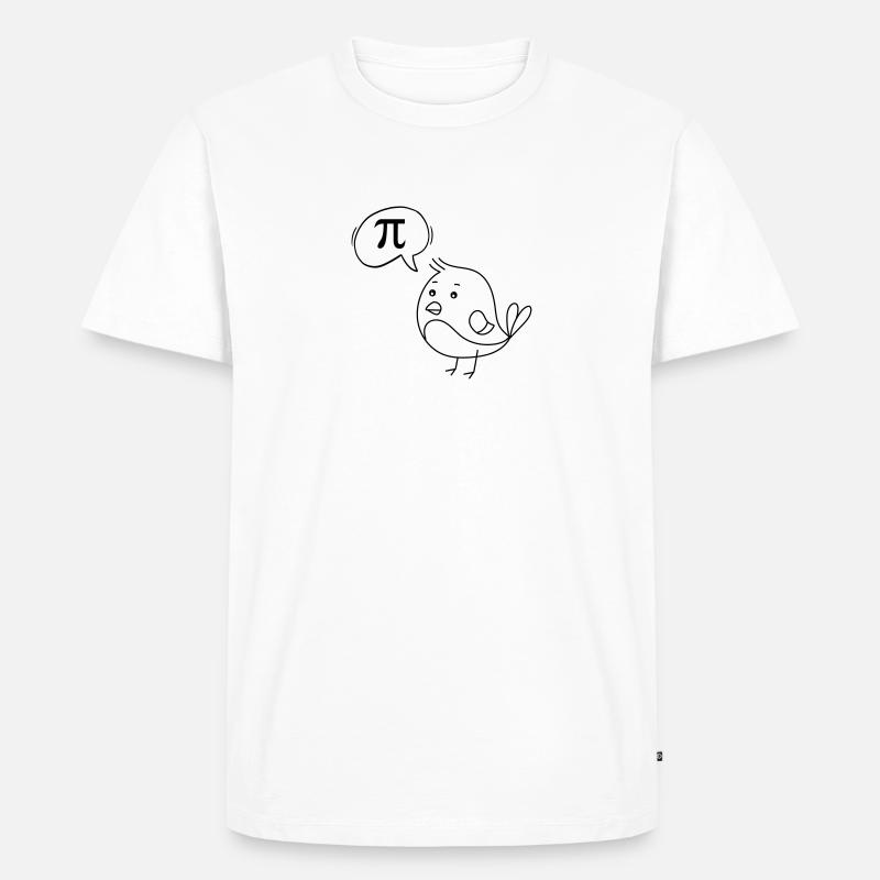 Vogel Pi - Männer Premium Bio T-Shirt - Weiß