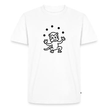 Circus - line - Men's Premium Organic T-Shirt - white - Front - Nico (187cm)