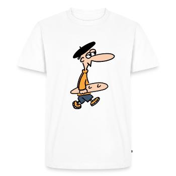 Un Français achète de la baguette - T-shirt Premium bio Homme - blanc - Devant - Nico (187cm)