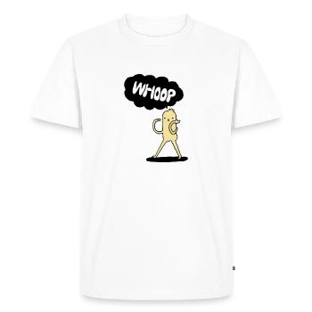 whoop woop - Comic - Cartoon - Funny - Men's Premium Organic T-Shirt - white - Front - Nico (187cm)