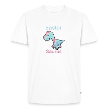 Saurus de Pâques Oeufs de dinosaures Oeufs de Pâques - T-shirt Premium bio Homme - blanc - Devant - Nico (187cm)