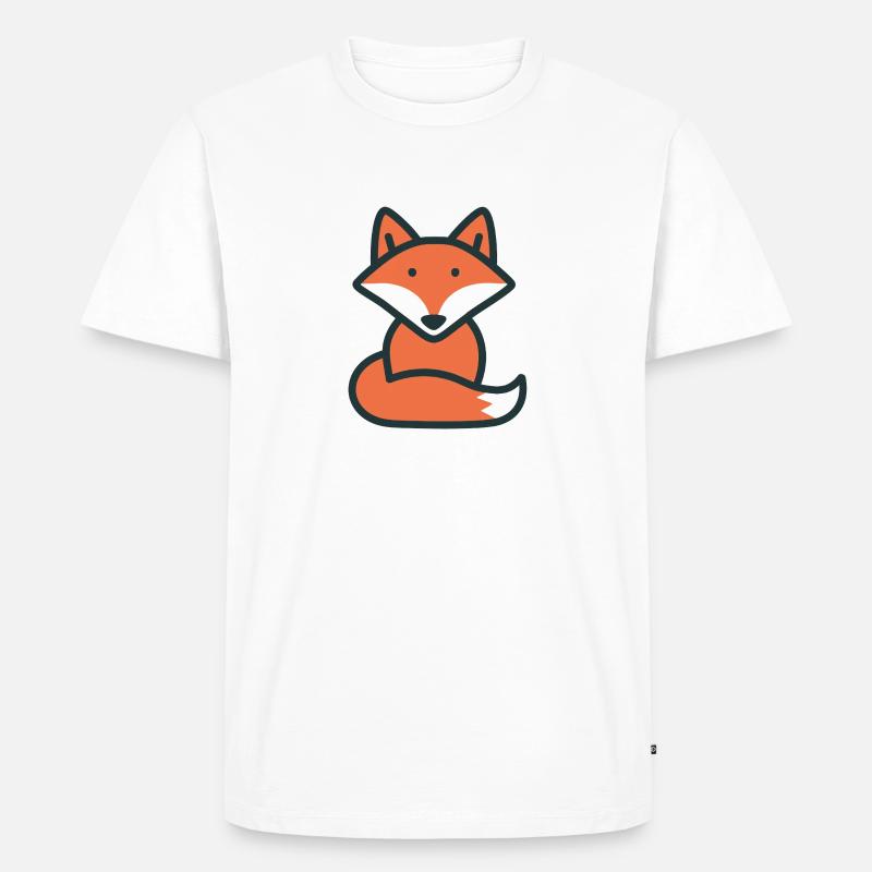 Simplyfox 02 - Männer Premium Bio T-Shirt - Weiß