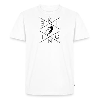 ski - Men's Premium Organic T-Shirt - white - Front - Nico (187cm)