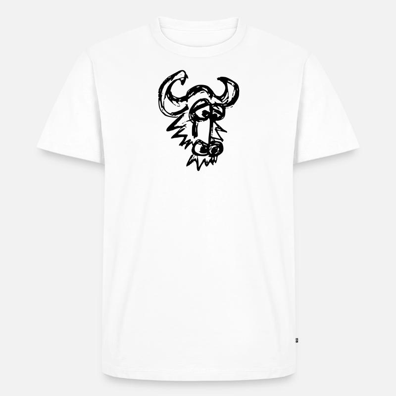 GNU 002 - Männer Premium Bio T-Shirt - Weiß