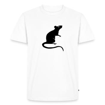 rats rat souris rongeurs rongeur Rattus Norvège - T-shirt Premium bio Homme - blanc - Devant - Nico (187cm)