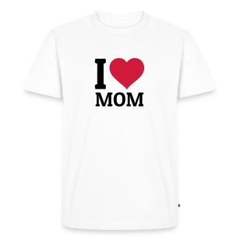 I love Mom - T-shirt Premium bio Homme - blanc - Devant - Nico (187cm)