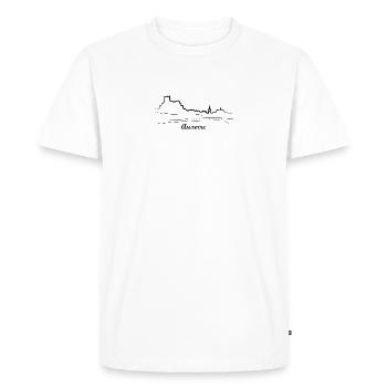 auxerre - T-shirt Premium bio Homme - blanc - Devant - Nico (187cm)