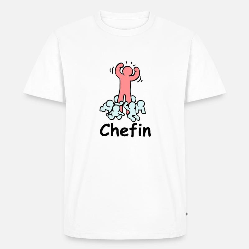 Chefin - Männer Premium Bio T-Shirt - Weiß