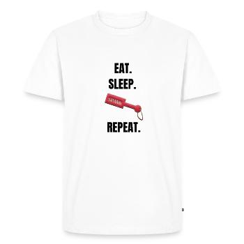 Eat Sleep Spank Repeat - Men's Premium Organic T-Shirt - white - Front - Nico (187cm)