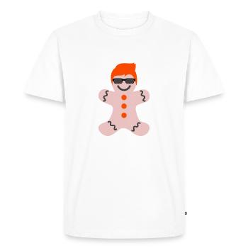 Gingembre, roux, noël, drôle - T-shirt Premium bio Homme - blanc - Devant - Nico (187cm)