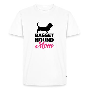 Basset Hound - T-shirt Premium bio Homme - blanc - Devant - Nico (187cm)