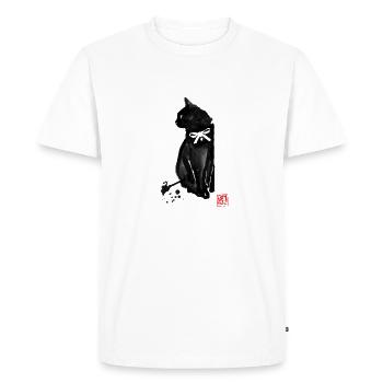 cat knot - Men's Premium Organic T-Shirt - white - Front - Nico (187cm)