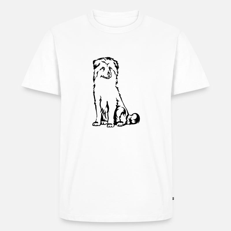 Berger des Pyrènèes - Männer Premium Bio T-Shirt - Weiß