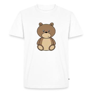 ours en peluche - T-shirt Premium bio Homme - blanc - Devant - Nico (187cm)