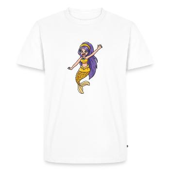 Sirène - T-shirt Premium bio Homme - blanc - Devant - Nico (187cm)