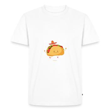 papa taco tacos Taco Tacos cuisine mexicaine - T-shirt Premium bio Homme - blanc - Devant - Nico (187cm)