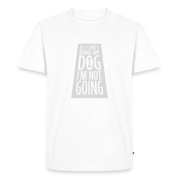 Citation Apportez mon chien - T-shirt Premium bio Homme - blanc - Devant - Nico (187cm)