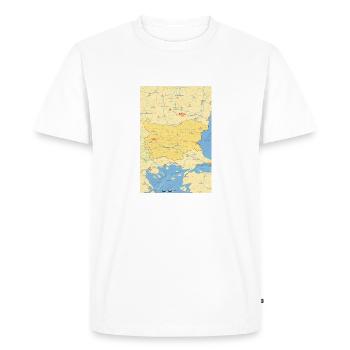 Bulgarie Carte - T-shirt Premium bio Homme - blanc - Devant - Nico (187cm)