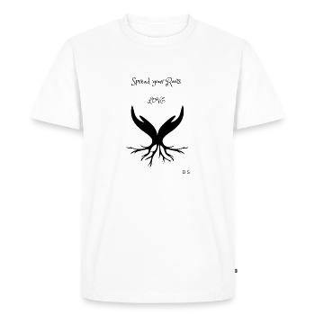 Diffusez vos racines - T-shirt Premium bio Homme - blanc - Devant - Nico (187cm)