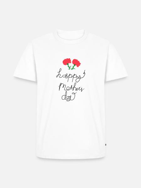 Happy mother's day handwritten lettering - Men's Premium Organic T-Shirt - white