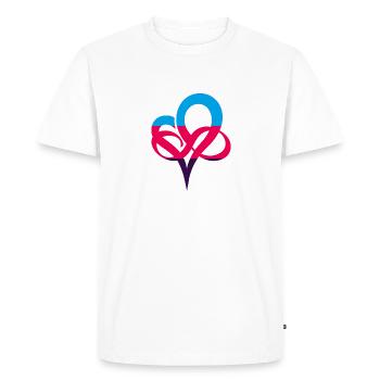 Polyamory Flag Infinity Heart Infinity Heart - Men's Premium Organic T-Shirt - white - Front - Nico (187cm)