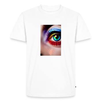 Œil arc-en-ciel - T-shirt Premium bio Homme - blanc - Devant - Nico (187cm)