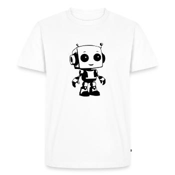 robot cute - Men's Premium Organic T-Shirt - white - Front - Nico (187cm)