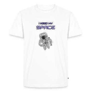 I Need my Space - Funny Astronaut - Men's Premium Organic T-Shirt - white - Front - Nico (187cm)