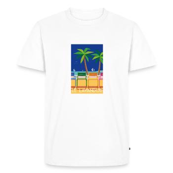 LE LAVANDOU CHAISES - T-shirt Premium bio Homme - blanc - Devant - Nico (187cm)