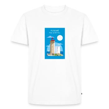 PHARE DU PETIT MINOU - T-shirt Premium bio Homme - blanc - Devant - Nico (187cm)