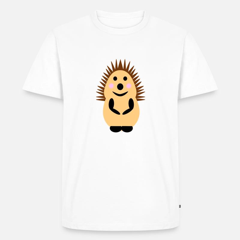 stehender Igel - Männer Premium Bio T-Shirt - Weiß