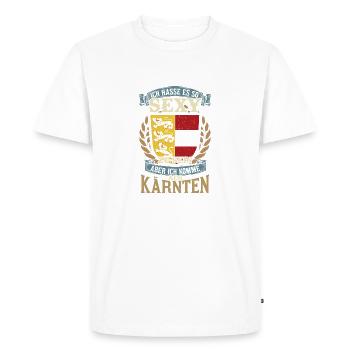 I Hate It So Sexy Carinthia Austria Coat of Arms - Men's Premium Organic T-Shirt - white - Front - Nico (187cm)