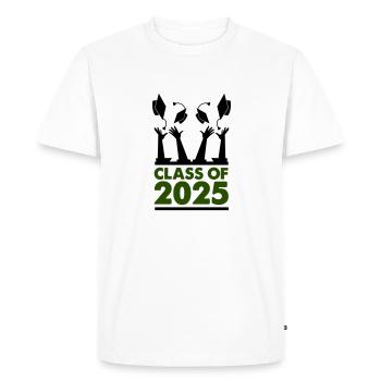 Classe de 2025 - T-shirt Premium bio Homme - blanc - Devant - Nico (187cm)