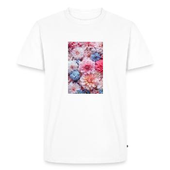 Flower Love | AI - Men's Premium Organic T-Shirt - white - Front - Nico (187cm)