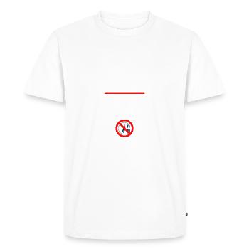 "L'extrême n'est pas une solution" - T-shirt Premium bio Homme - blanc - Devant - Nico (187cm)